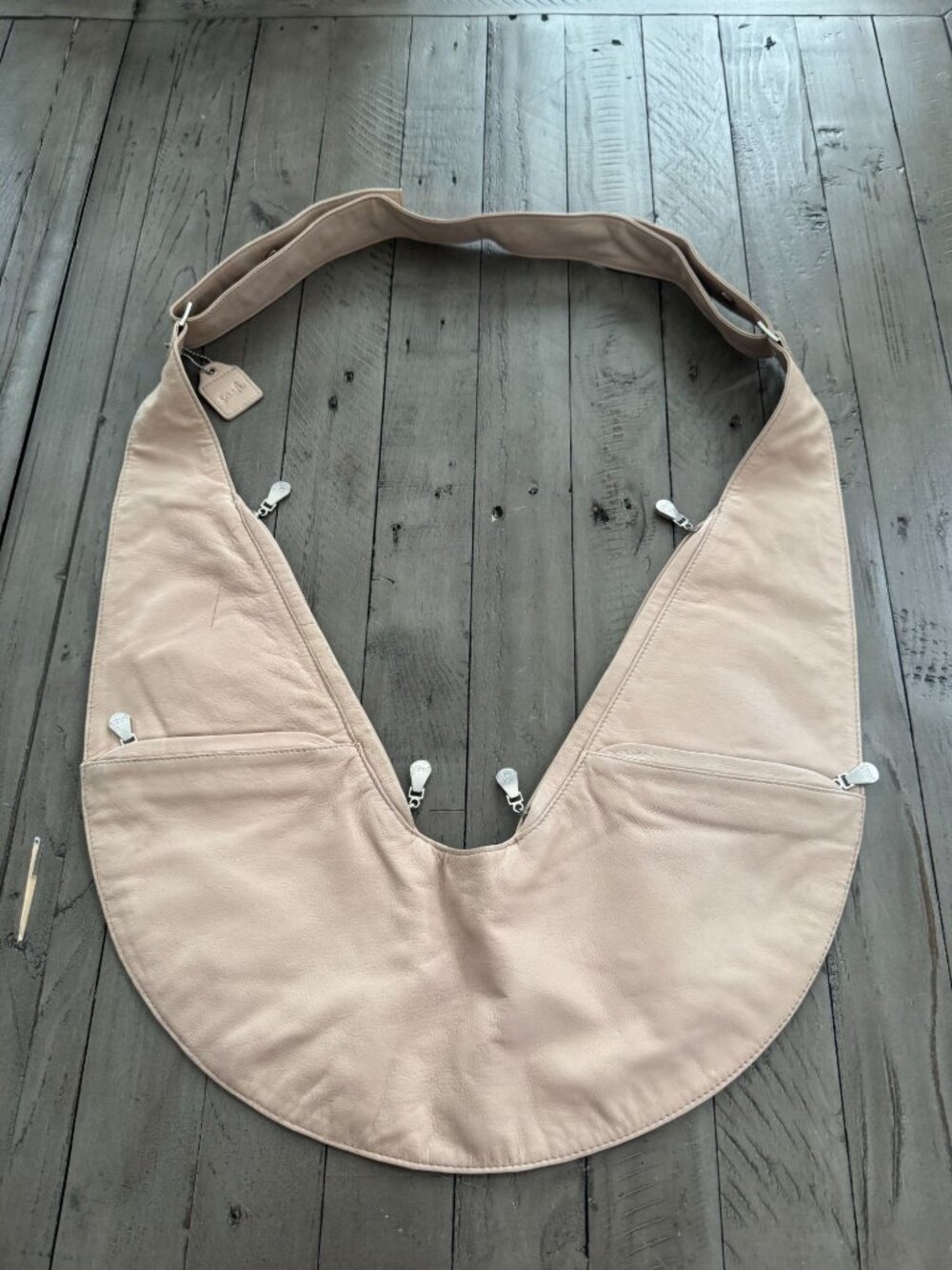 SASH BAG Genuine Leather Sash Bag Crossbody Tan Brown